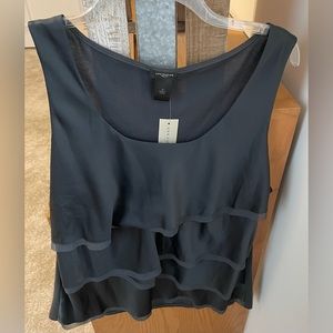 NWT Ann Taylor Navy Tiered Tank, XL